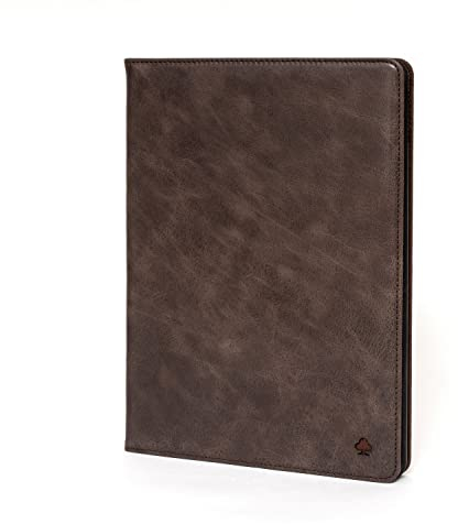 Porter Riley – Étui en Cuir pour iPad Mini 7 / Mini 6 (8,3 Pouces) 2024/2021. Premium en Cuir véritable avec Socle Rabattable/Coque/étui avec Fonction de Support (Brun Chocolat)