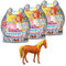 CRAZE Bibi und Tina Figuren Foilbag 3er Set - Martinshof Spielfiguren zum Sammeln und Tauschen , Pferde Mädchen Geschenk , Pferde Spielzeug ab 3 Jahren