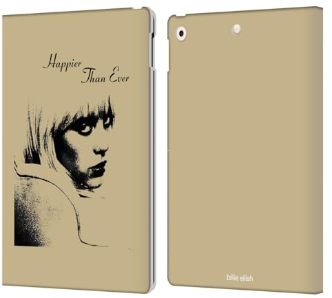 Head Case Designs Offizielle Billie Eilish Albumbild Happier Than Ever Leder-Wallet-Hülle Kompatibel mit Apple iPad 10.2 2019/2020/2021