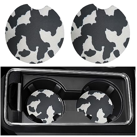 JNNJ 2 Pcs Universal Cup Holder Insert Mats, Rubber Anti Slip Car Cup Mat, High Temperature Resistance Non-slip Car Cups Holders, Waterproof Auto Cup Holder for Cars, Trucks and More(C16)
