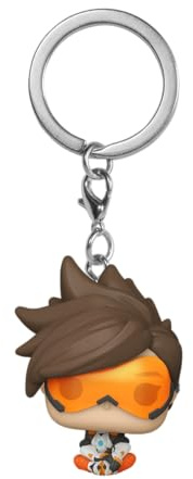 Funko POP! Keychain: Overwatch 2 - Tracer - Neuartiger Schlüsselanhänger - Vinyl-Minifigur Zum Sammeln - Strumpffüller - Geschenkidee - Offizielle Handelswaren - Video Games Fans - Minifigur