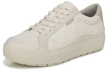 Dr. Scholl's Shoes Women's Sneaker, Off White Floral Fabric, 8.5