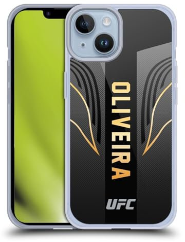 Head Case Designs Offizielle UFC Kampfausrüstung Charles Oliveira Gelhülle [Militärischer Schutzgrad] Kompatibel Mit Apple iPhone 14 Und Kompatibel Mit MagSafe