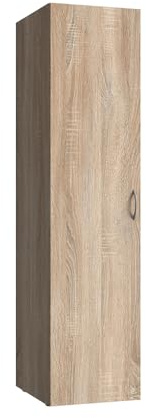 Lomadox Garderobenschrank Kleiderschrank 1-türig mit Kleiderstange, Eiche, B/H/T ca. 40/185/54 cm
