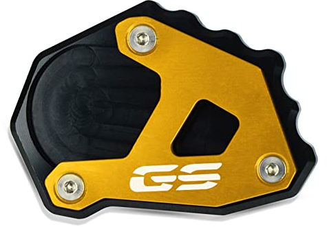 Motorradständer Motorrad CNC Ständer Vergrößerer Platte Seitenständer Verlängerung Pad Für BMW R 1250 GS R 1200 GS R1250GS K51 R1200GS K50 Adventure (Color : Black Gold)