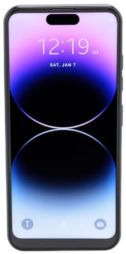 ASHATA I15 Pro Smartphone, 6,6-Zoll-FHD+-Ultra-High-Definition-Bildschirm, 7000-mAh-Akku, Entsperrt, 2,4G/5G Dualband-WLAN,5.0 (EU-Stecker)