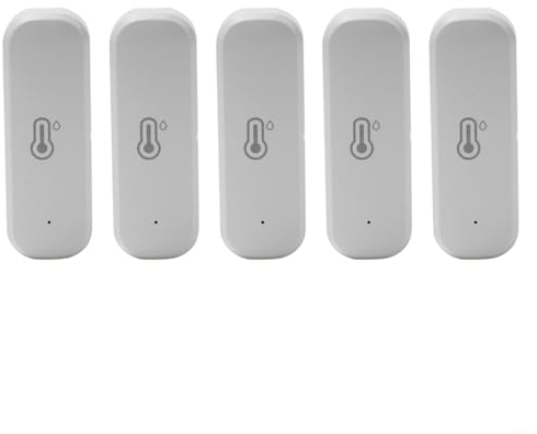 5 Stück für TUYA Smart WLAN Temperatur- und Luftfeuchtigkeitsdetektor Kabellos für Innenbereich Hygrometer Thermometer Sensor Feuchtigkeitssensor (wifi)