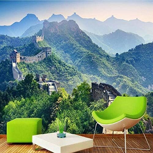Die Große Mauer Von China Landschaft 3D Wandbild Wasserdichte Leinwand Wandbild Tapeten Wohnkultur Fototapete 3D Effekt Wohnzimmer Schlafzimmer Kinderzimmer-430cm×300cm