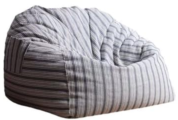PEKJI Gestreiftes Sitzsack-Sofa mit Füllung, Zuhause, Schlafzimmer, Freizeit, Lounge-Sessel, Flauschige Couch, Schlafzimmer, weicher Sitzsack, Tatami-Hocker