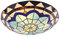 JUDU Retro Deckenleuchte Tiffany Stil Deckenlampe Handgefertigte Kunst Glas Lampenschirm Decken Beleuchtung E27 Leuchte für Wohnzimmer Schlafzimmer Esszimmer Korridor Badezimmer Balkon (M(30cm))
