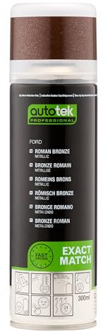 AutoTek Professional Exact Match Car Spray Paint, Ford Roman Bronze Metallic Aerosol Spray, 300 ml