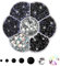 3000PCS Hotfix Strasssteine, Schwarz Strasssteine für Textilien, Kristall zum Basteln, Kristallsteine zum Kleben 7 Größen 2mm-8.6mm Rhinestones für Kleidung Schuhe DIY Handwerk(Schwarz)