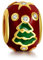 Famuan Red Christmas Tree Charm 925 Sterling Silber Anhänger Armbänder Weihnachten Valentinstag Geburtstag Schmuck Geschenke für Familie Freunde Frauen