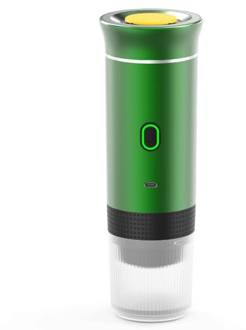 WSCMDYY 3 en 1 Cafetiere Expresso, Machine À Café Multi Capsules, 4 À 6 Minutes D'auto-Chauffage, Petites Capsules, Grandes Capsules, Café Moulu, Cafetiere Portable pour Bureau, Maison Green