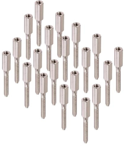 Nickel Extension Studs, M3.5 x 35mm - Switch Screws Extending Socket (20)