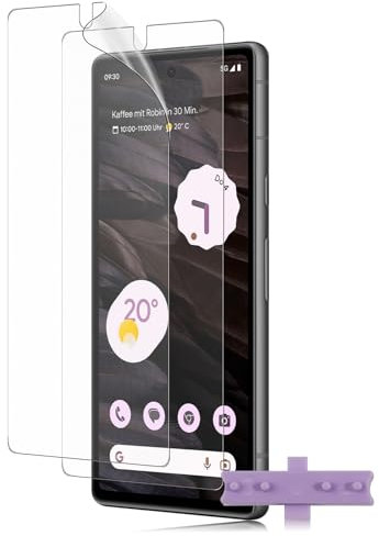 Xunzii Protector de Pantalla Mate para Google Pixel 7A [2 PCS], Mate Protectora de Flexible TPU, Antihuellas e Antideslumbrante Screen Protector