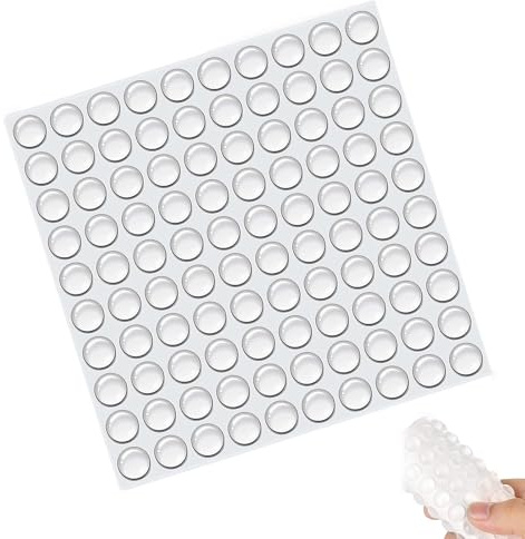 100 Stück Gummipuffer Selbstklebend, Gummifüße Selbstklebend, Anschlagpuffer Selbstklebend, Elastikpuffer Transparent, Für Möbel Notebook, Schränke, Schubladen (10mm)