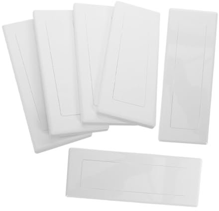 DIYEAH 6pcs Blank Outlet Covers Plastic Electrical Box Cover Plates for Junction Boxes Wall Plates for Electrical Outlets