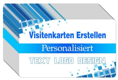 100 Stück Visitenkarten Personalisiert, Small Business Erstellen Personalisierte mit Logo/Bild/Text, für Unternehmen, Kleinunternehmen, (PVC – transparent)