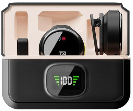 Microphone cravate sans fil double ventouse magnétique réduction du bruit sans retard Type C avec étui de charge rechargeable pour téléphone portable diffusion en direct en plein air Plug and Play