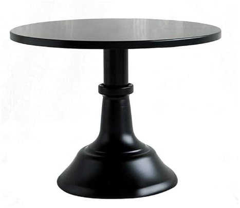 SUNNYNEST 10-Inch Iron Cake Stand – Round Pedestal Dessert Plate for Cakes, Cupcakes, and Pastries – Modern Display Stand for Weddings, Birthdays, Baby Showers, and Parties (Black)