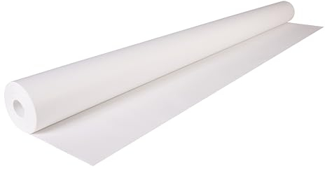 Clairefontaine 395701C - Un Rouleau De Papier Kraft Blanc - 10x1m - 60g - Une Bobine D' Emballage Cadeaux, DIY, Artisanat