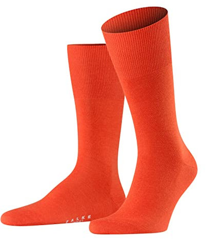 FALKE Herren Socken Airport M So Wolle Baumwolle einfarbig 1 Paar, Orange Red Clay 8095, 43-44