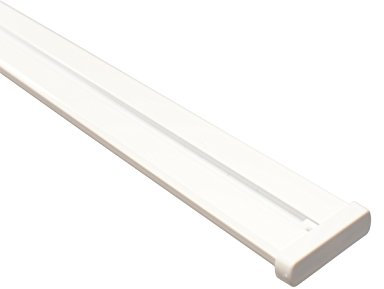 iso-design Gardinenschienen 2 läufig aus Aluminium in weiß, 300 cm (2 x 150 cm)
