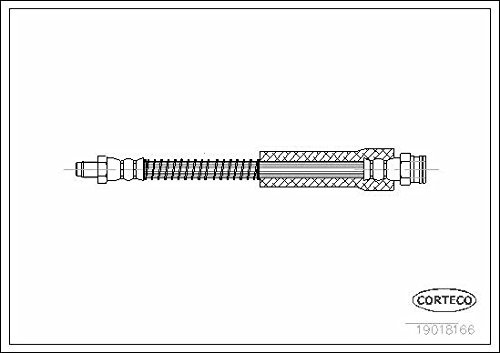 Corteco 19018166 Bremsschlauch | 19018166 passend für C15 Visa 205