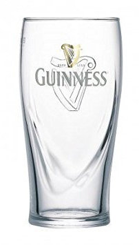 Arthur GUINNESS BEER GLASSES 6 pieces 0.25 Litre, HALF PINT, RARE SIZE