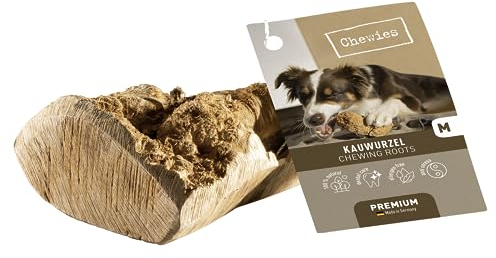 Chewies Kauwurzel für Hunde - Kauspielzeug aus Baumheide Wurzel - splitterfrei und 100% natürlich - für lang anhaltenden Kauspaß - Größe M