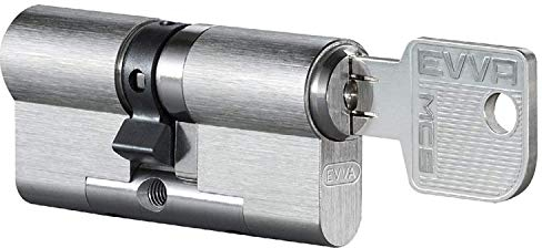 EVVA MCS Hochsicherheits-Doppelzylinder mit 6 Schlüssel, Länge (a/b) 31/61mm (c=92mm), einzigartige Magnet-Technologie (EVVA IKON Entwicklung), Not-u. Gefahrenfunktion BSZ, Modularbauweise, Aufbohr-, Abreiß- und Ziehschutz
