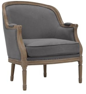 Vente-Unique-Sessel Barock - Stoff - Grau - Alienor