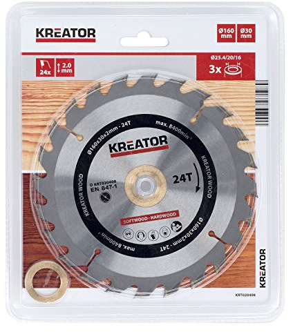 KREATOR KRT020408 - Disco de sierra madera 160mm24d