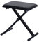 LIVIVO Folding Black Music Piano Stool Fully Adjustable Height Pro X Frame Keyboard Leather Bench Seat - Non Slip Feet
