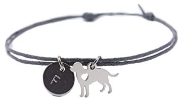 Armband Hund Edelstahl grau Gravur vegan Freundschaftsamband personalisiert