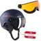 Black Crevice Unisex - Adult Ski Helmet Arlberg with 2 Visor, Navy/Orange, S 51-53 cm