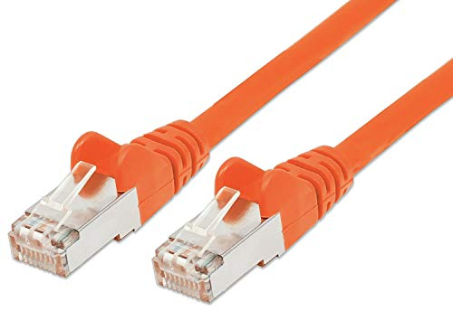 PremiumCord Câble Patch, CAT6a, S/FTP, PIMF, Ethernet, LAN, Rapide, Flexible et Durable RJ45 10Gbit/s Câble, AWG 26/7, Câble en Cuivre 100% CU, Orange, 3m