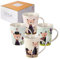 SPOTTED DOG GIFT COMPANY Lot de 4 Tasse Chat en Céramique, Ensemble de Mug Original pour le Thé Café avec Coffret, Mignon Mugs et Tasses Animaux, Cadeaux pour les Amoureux des Chats 360ml