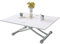 Beliwin Mesa de centro con parte superior elevable, color blanco, altura ajustable, superficie plegable de 2, de comedor para sala de estar y oficina
