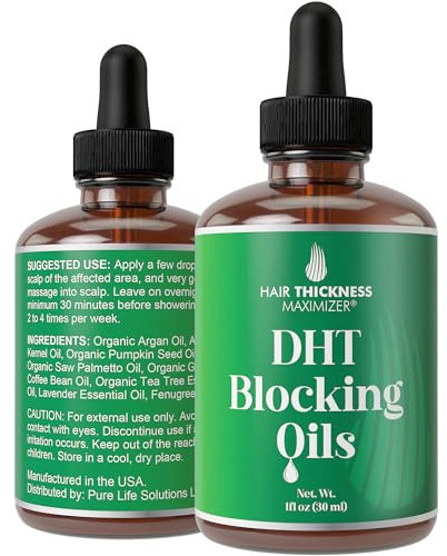 Hair Thickness Maximizer Dht Blocker Per Donne E Uomini - Vegano Addensante Idratante Rafforzante Serum Blocker Dht - Trattamento Topico Olio In Pelle Capelluto Per Capelli Secchi E