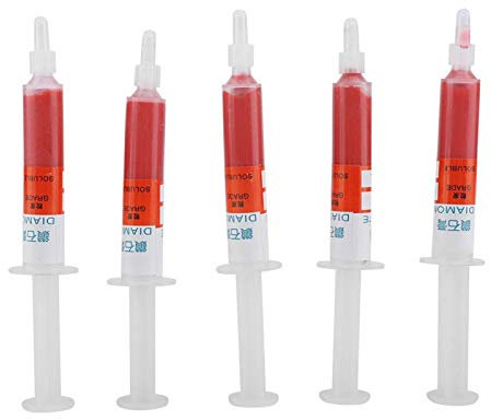 Aramox Diamond Abrasive Paste, 5pc/set Diamond Grinding Polishing Paste Lapping Compound(W3.5#3000)