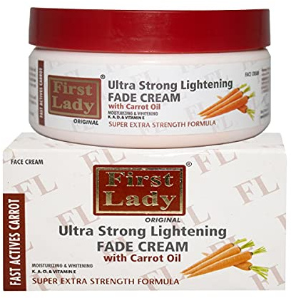 First Lady Carrot Skin Brightening Cream 200ml – Kojic Acid & AHA Fade Cream for Dark Spots, Hyperpigmentation & Uneven Skin Tone with Vitamin E