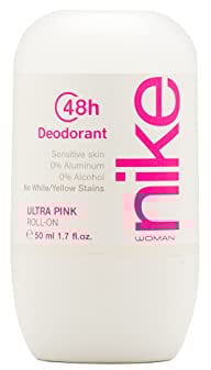 NIKE Ultra Pink Deodorant für Damen, 50 ml, Anti-Flecken-Deodorant für empfindliche Haut, 0% Alkohol und 0% Aluminiumsalze, langlebig, orientalischer Gourmand-Duft