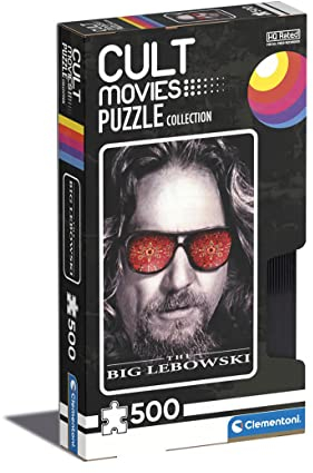 Clementoni - 35113 - Cult Movies The Big Lebowsky - Puzzle 500 Teile ab 14 Jahren, Erwachsenenpuzzle mit Wimmelbild, Geschicklichkeitsspiel für die ganze Familie
