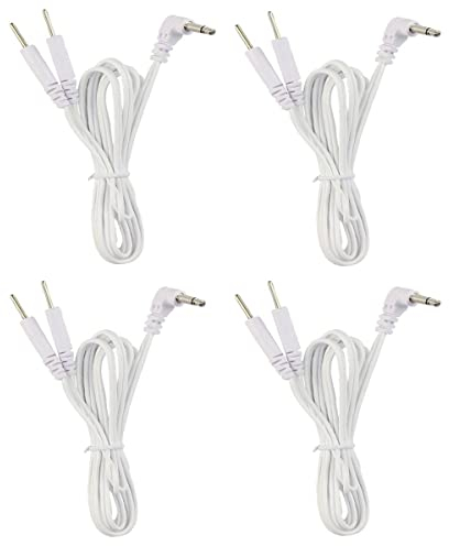 TENS Draht Kabel Stecker DC 3,5 mm Pin 2 mm Verbindung für TENS-Einheit Physiotherapiegerät 4 Stück