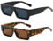 Long Keeper Trendy Rectangle Sunglasses for Women Men Retro 90s Square Sunglasses Funky Vintage Fashion Shades UV400 Protection