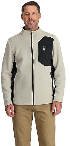 Spyder Men's Bandit Fleece Jacket, Sandstorm, XL