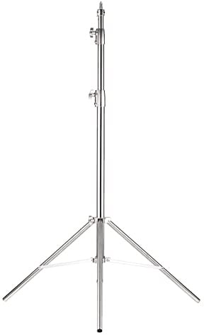 Andoer Schwerlast-Stativ Fotostativ Edelstahl Stativ max. Höhe 280 cm mit 1/4 Zoll und 3/8 Zoll Schraube für Studioblitz Softbox Monolight Video Light