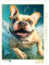 CALVENDO Puzzle Französische Bulldogge im Wasser | Lege-Größe cm Foto-Puzzle für glückliche Stunden